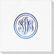 Double Circle Monogram Deville Napkins Image 2 of 5